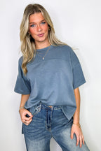 Freyah Relaxed Mineral Wash Dolman Sleeve Top - BACK IN STOCK - Madison and Mallory