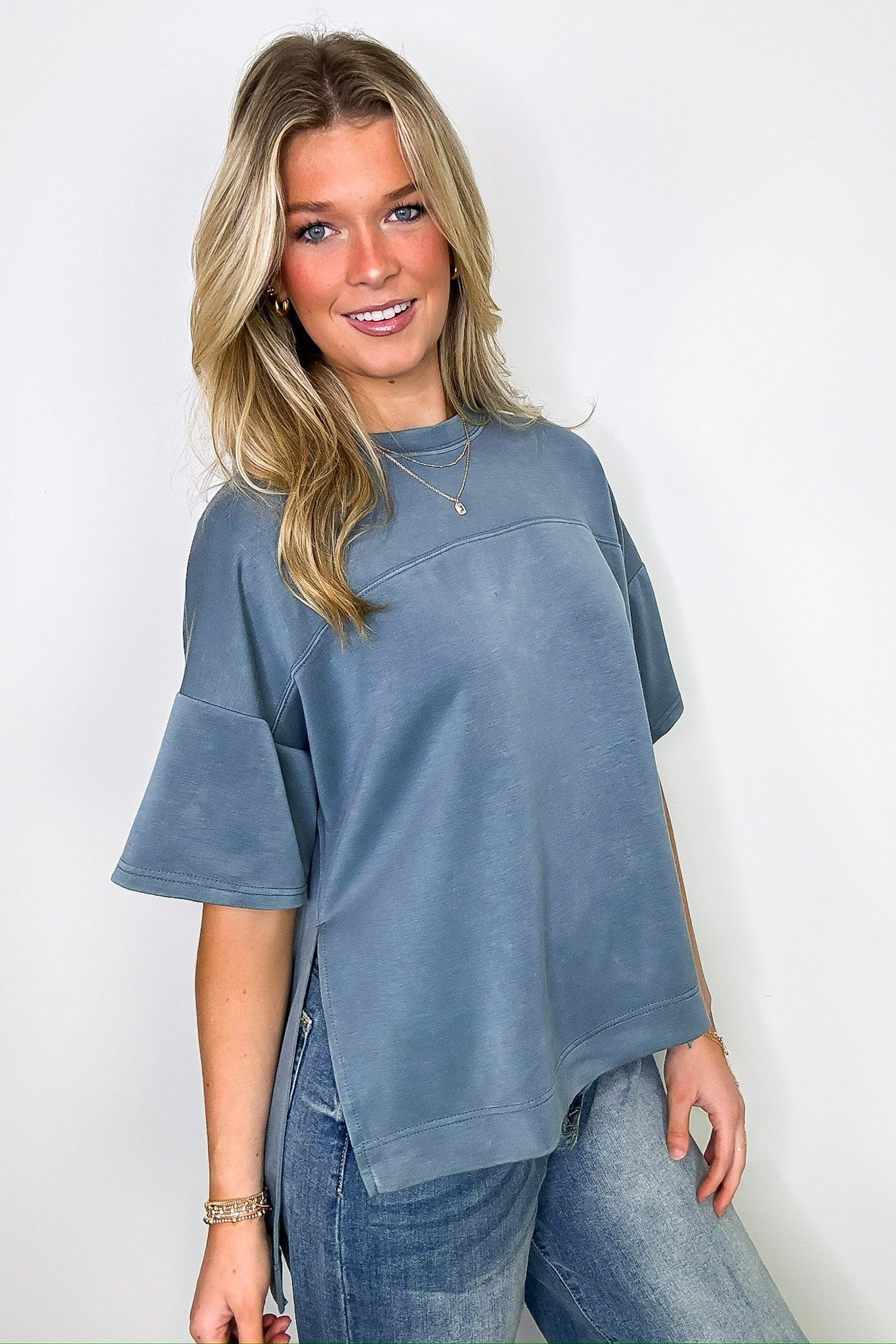 Freyah Relaxed Mineral Wash Dolman Sleeve Top - BACK IN STOCK - Madison and Mallory