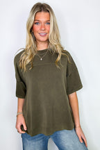 Freyah Relaxed Mineral Wash Dolman Sleeve Top - BACK IN STOCK - Madison and Mallory