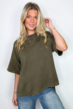 Freyah Relaxed Mineral Wash Dolman Sleeve Top - BACK IN STOCK - Madison and Mallory