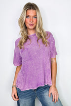 Rylee Mineral Wash Rib Knit Top - BACK IN STOCK