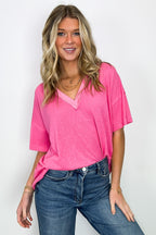 Pink / S Free Spirit Stone Washed Tee - BACK IN STONE - Madison and Mallory