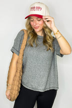 Sunday Muse Melange High Low Tee - BACK IN STOCK