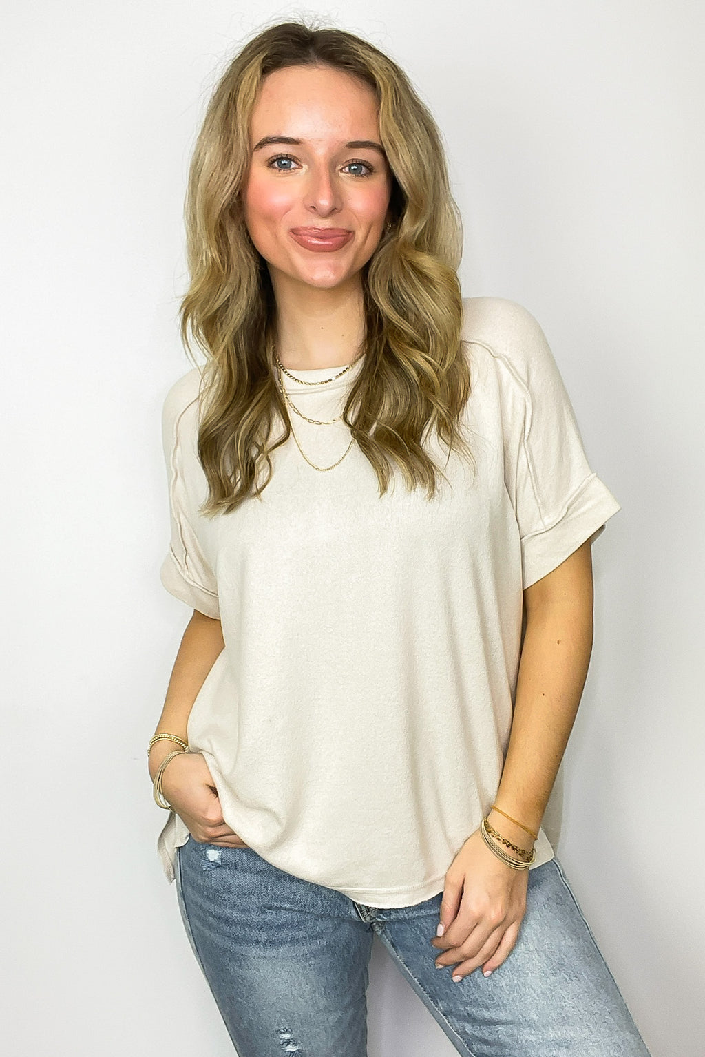 Sunday Muse Melange High Low Tee - BACK IN STOCK - Madison and Mallory