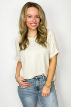 Sunday Muse Melange High Low Tee - BACK IN STOCK - Madison and Mallory