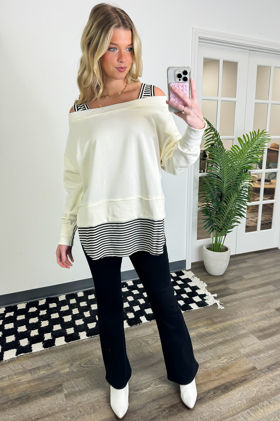 Superior Aesthetic Color Block Striped Top - FINAL SALE - Madison and Mallory
