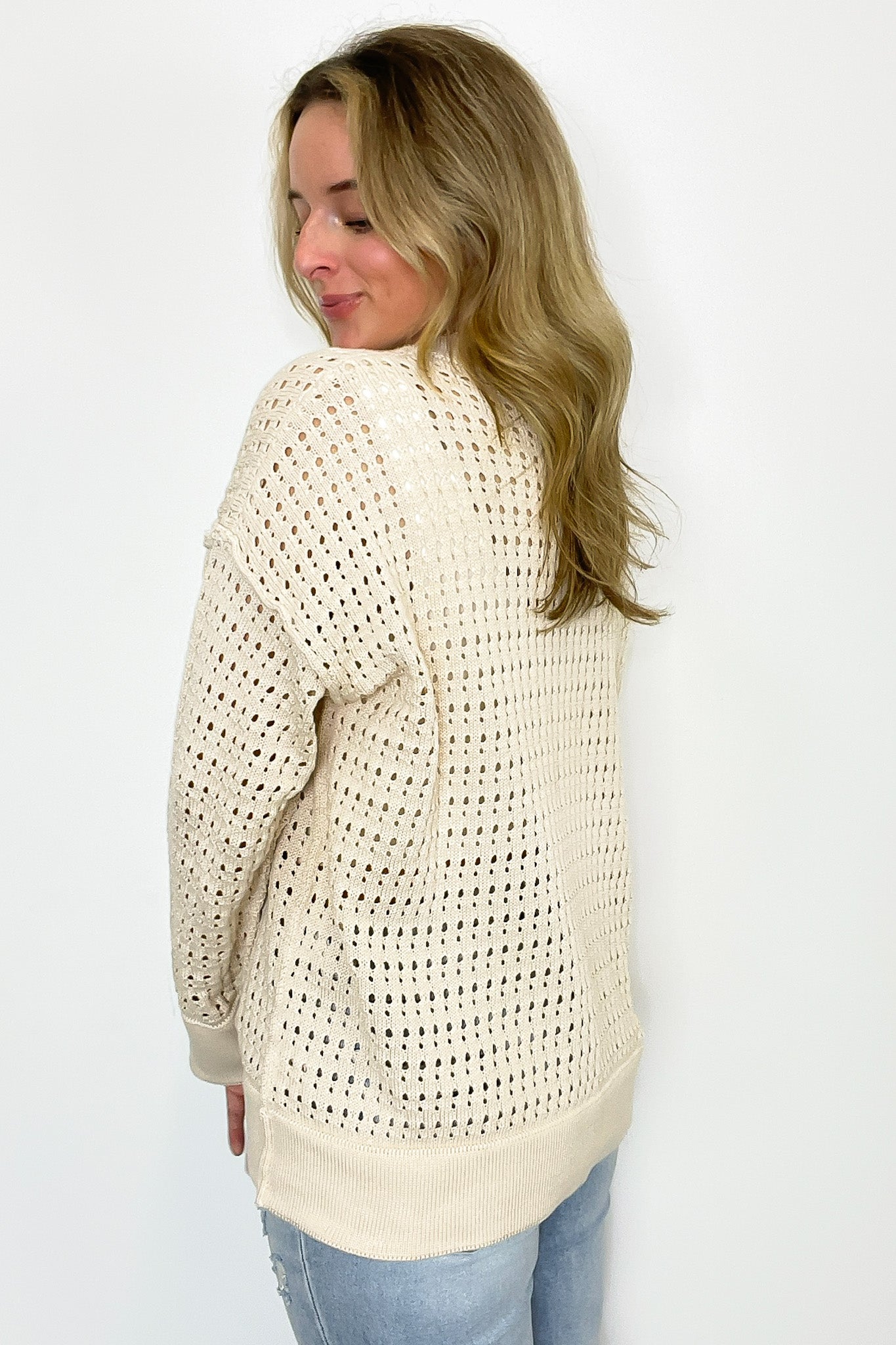 Serena Open Knit Sweater - FINAL SALE - Madison and Mallory