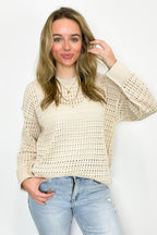 Serena Open Knit Sweater - FINAL SALE - Madison and Mallory