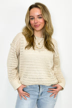 Serena Open Knit Sweater - FINAL SALE - Madison and Mallory