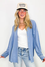 Margot Mineral Wash Button Down Top - FINAL SALE - Madison and Mallory
