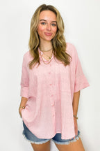 Crowd Pleaser Rhinestone Embellished Button Down Top - FINAL SALE - Madison and Mallory
