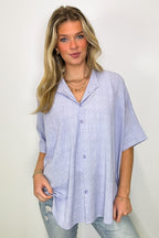 Crowd Pleaser Rhinestone Embellished Button Down Top - FINAL SALE - Madison and Mallory