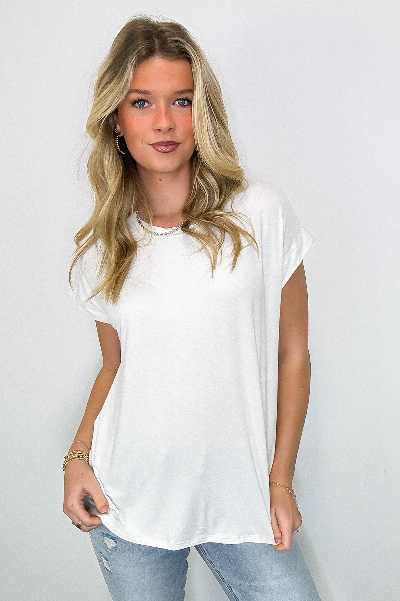 Camielle Round Neck Short Sleeve Top - FINAL SALE - Madison and Mallory
