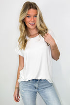 Camielle Round Neck Short Sleeve Top - FINAL SALE - Madison and Mallory