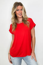 Camielle Round Neck Short Sleeve Top - FINAL SALE - Madison and Mallory
