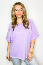 Chill Out Terry Knit Raw Edge Relaxed Top - BACK IN STOCK