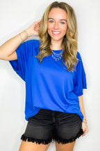 Chill Out Terry Knit Raw Edge Relaxed Top - BACK IN STOCK