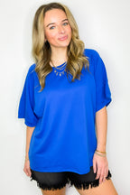 Chill Out Terry Knit Raw Edge Relaxed Top - BACK IN STOCK