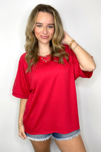 Chill Out Terry Knit Raw Edge Relaxed Top - BACK IN STOCK