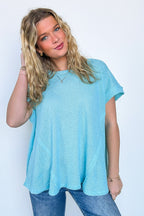 Free Flow Raw Edge Knit Top - BACK IN STOCK - Madison and Mallory