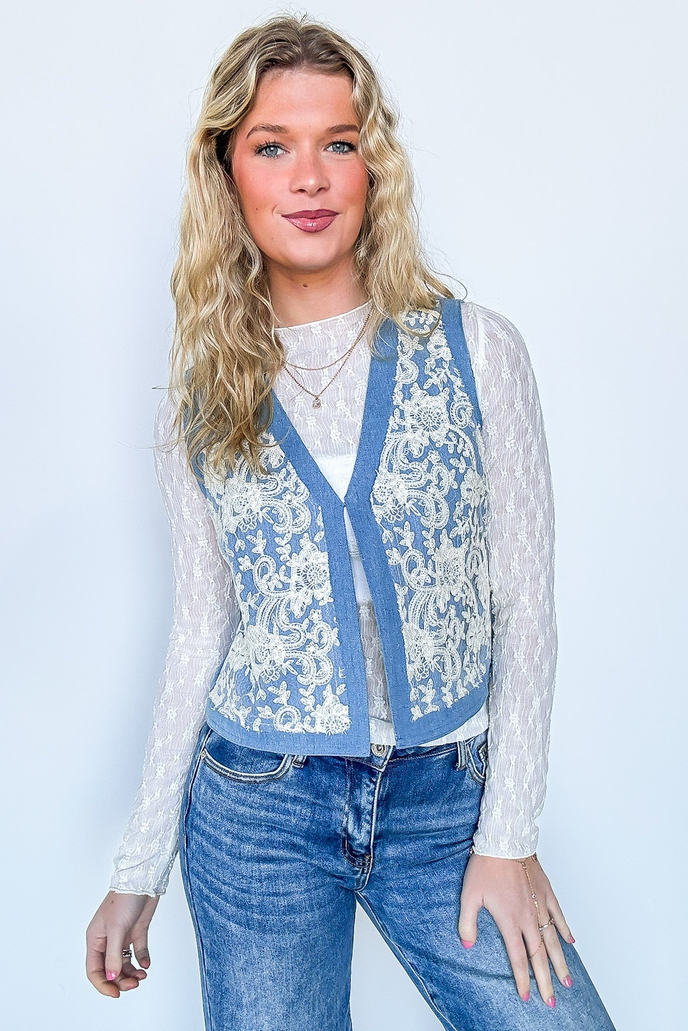 Emile Long Sleeve Lace Top · Madison + Mallory
