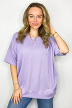 Weekend Getaway Rib Knit Oversized Top - BACK IN STOCK