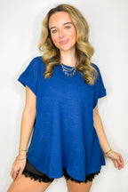 Free Flow Raw Edge Knit Top - BACK IN STOCK - Madison and Mallory