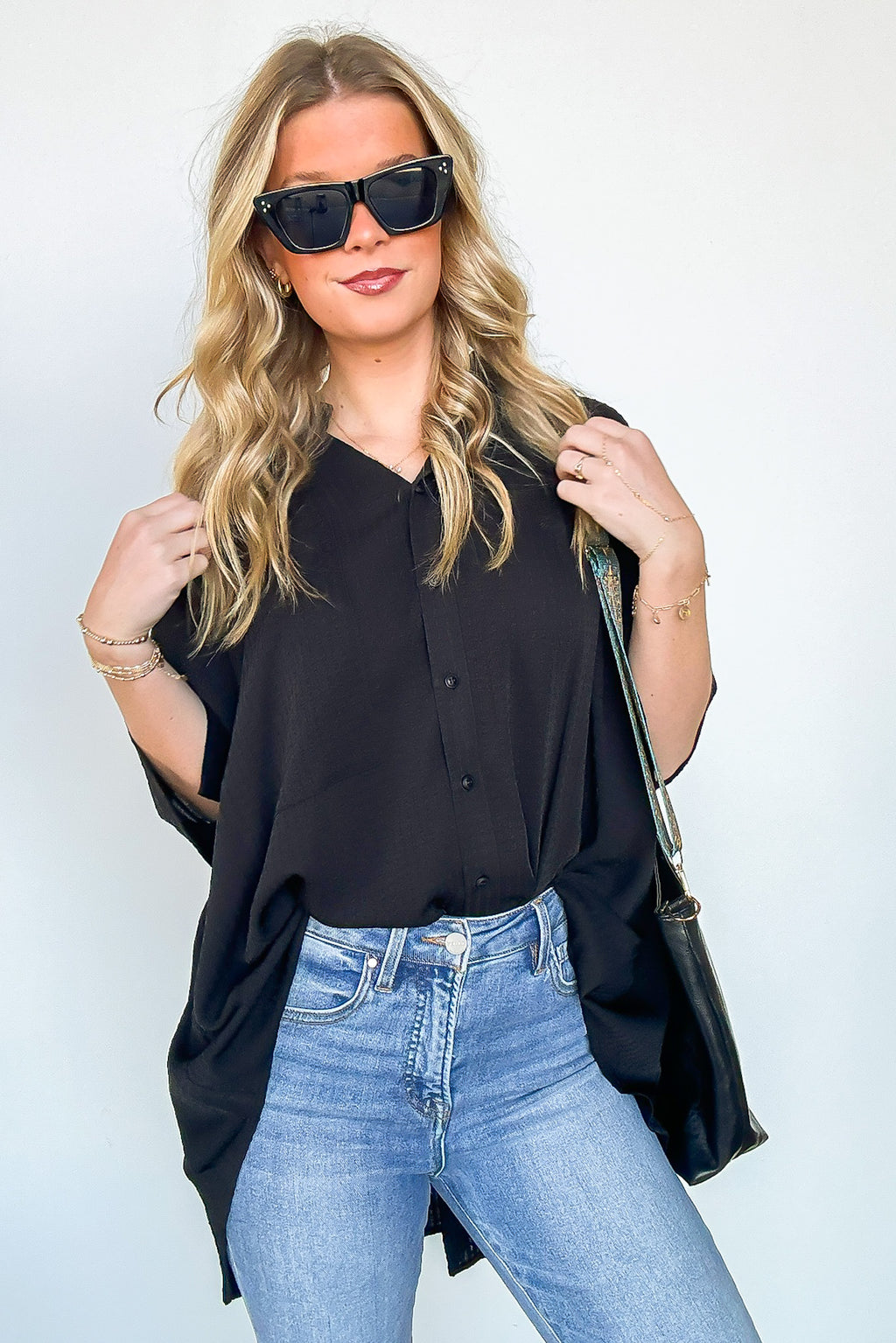 Ayla Textured Knit Button Down Top - FINAL SALE - Madison and Mallory