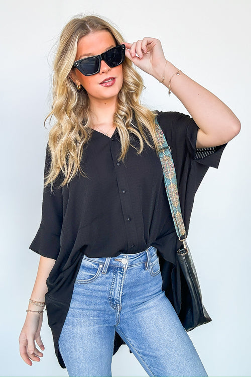 Ayla Textured Knit Button Down Top - FINAL SALE - Madison and Mallory