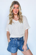 Lanai V-Neck Crochet Top - BACK IN STOCK - Madison and Mallory