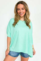 Cascade Mint / SM Easy Does It Flowy Knit Tunic Top - Madison and Mallory