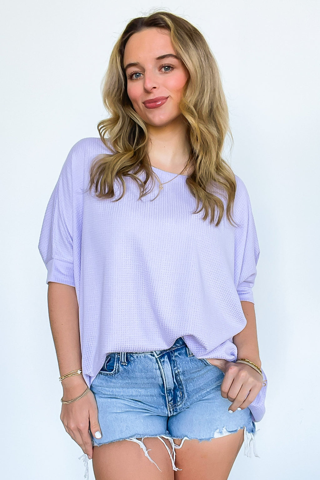 Lilac Mist / SM Easy Does It Flowy Knit Tunic Top - Madison and Mallory