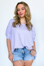Lilac Mist / SM Easy Does It Flowy Knit Tunic Top - Madison and Mallory