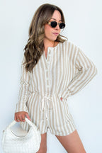 Relaxed Attitude Knit Striped Romper - FINAL SALE - Madison and Mallory