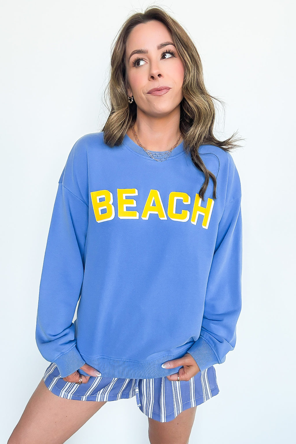 BEACH Graphic Pullover - FINAL SALE - Madison and Mallory