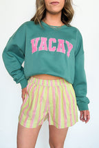 S / Lime Combo Coreen Striped Shorts - FINAL SALE - Madison and Mallory