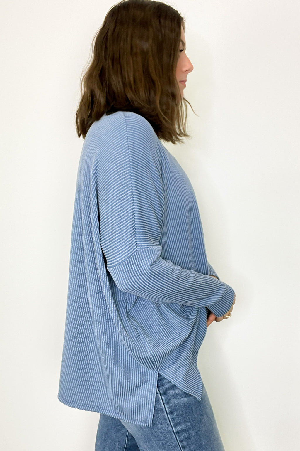 Cozy Bliss Long Sleeve Ribbed Knit Oversized Top - FINAL SALE - Madison and Mallory