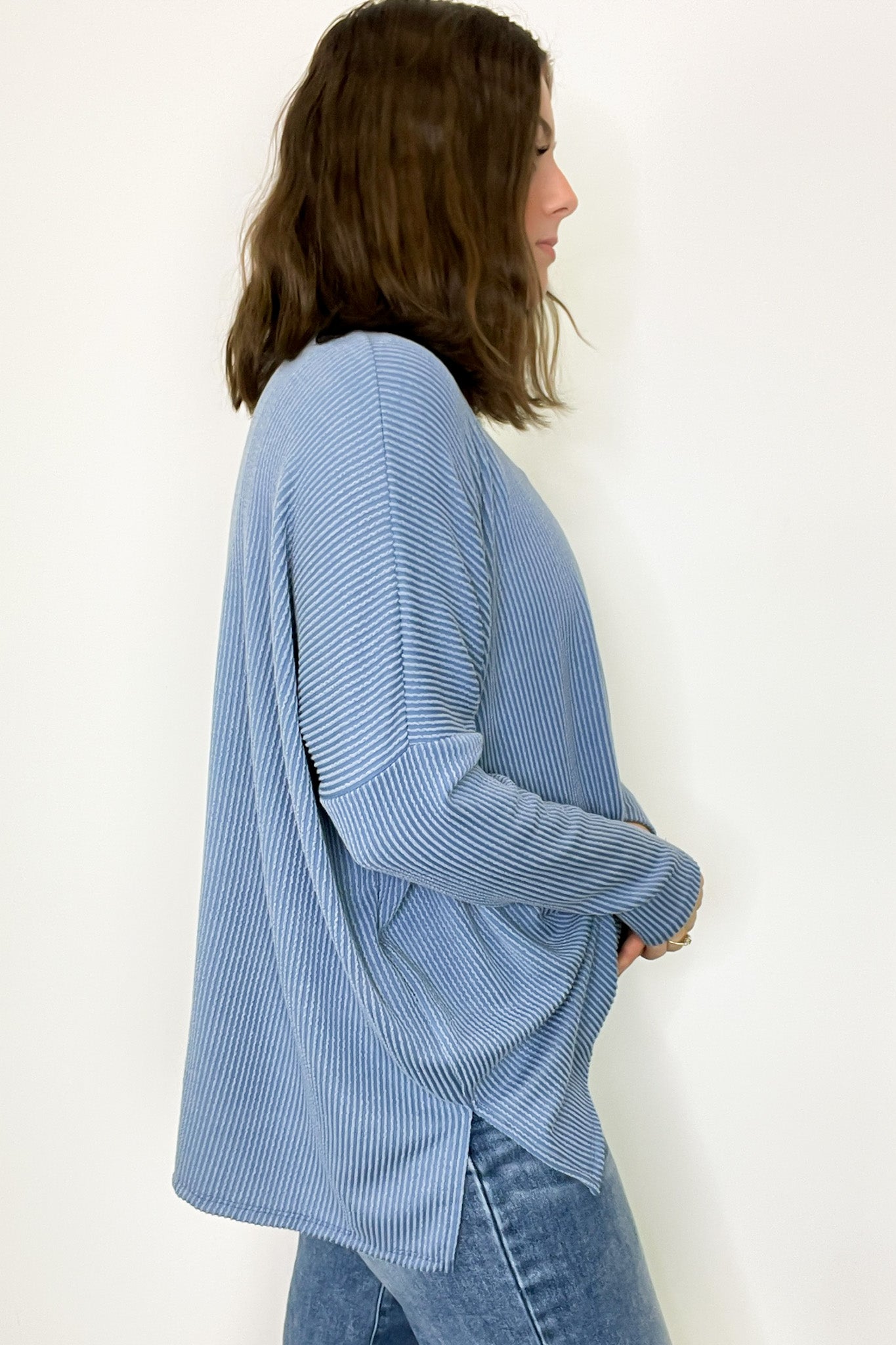  Cozy Bliss Long Sleeve Ribbed Knit Oversized Top - Madison and Mallory