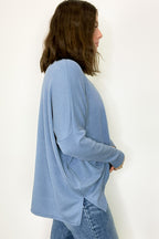 Cozy Bliss Long Sleeve Ribbed Knit Oversized Top - FINAL SALE - Madison and Mallory