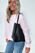 Black Gabriella Vegan Leather Shoulder Bag - FINAL SALE - Madison and Mallory