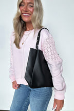 Black Gabriella Vegan Leather Shoulder Bag - FINAL SALE - Madison and Mallory