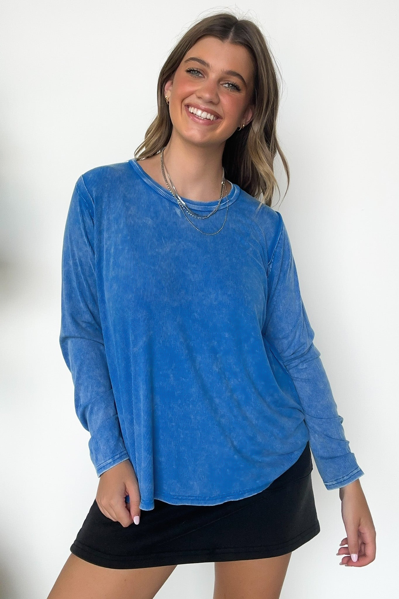  Sarinah Washed Ribbed Scoop Neck Top - BACK IN STOCK - Madison and Mallory