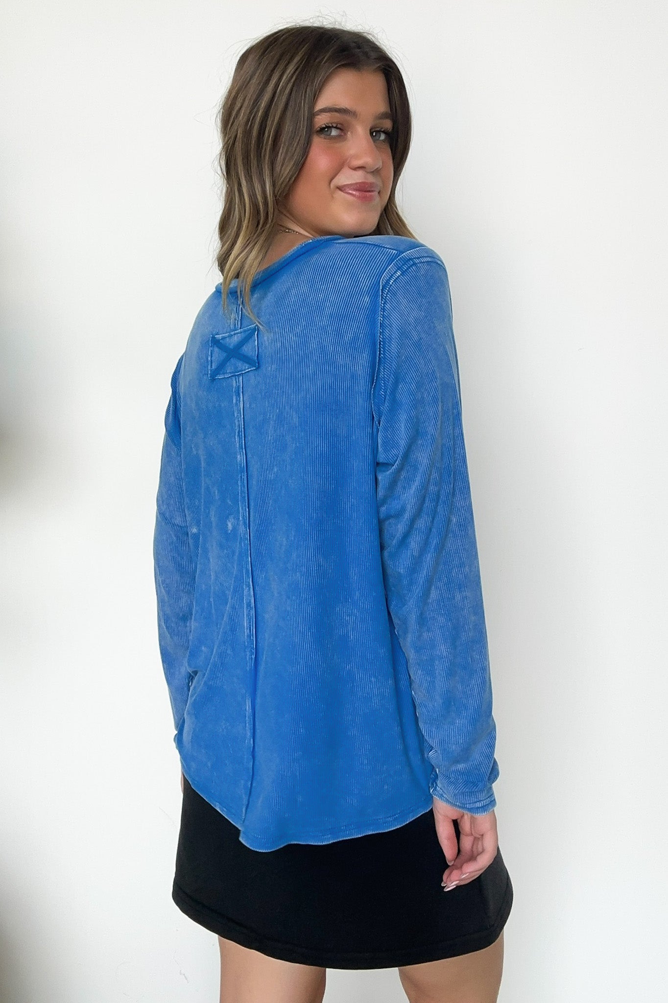  Sarinah Washed Ribbed Scoop Neck Top - BACK IN STOCK - Madison and Mallory