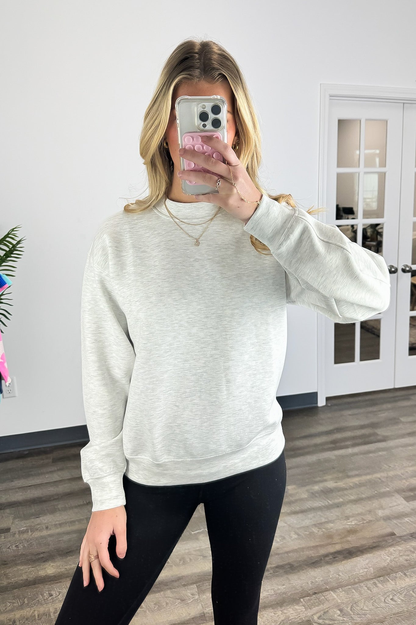 Kennedy Scuba Mock Neck Pullover - Madison and Mallory