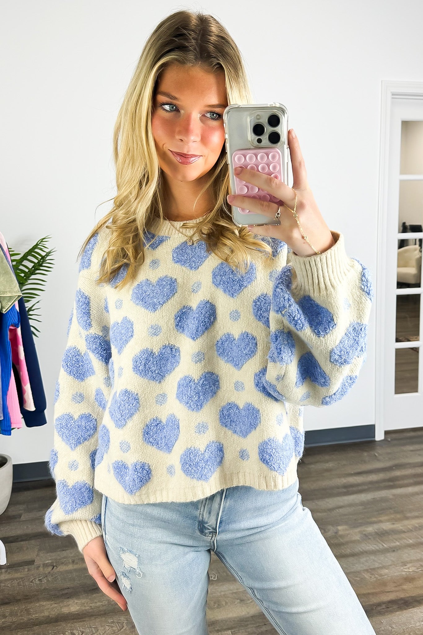 Love in the Air Heart Knit Sweater - Madison and Mallory