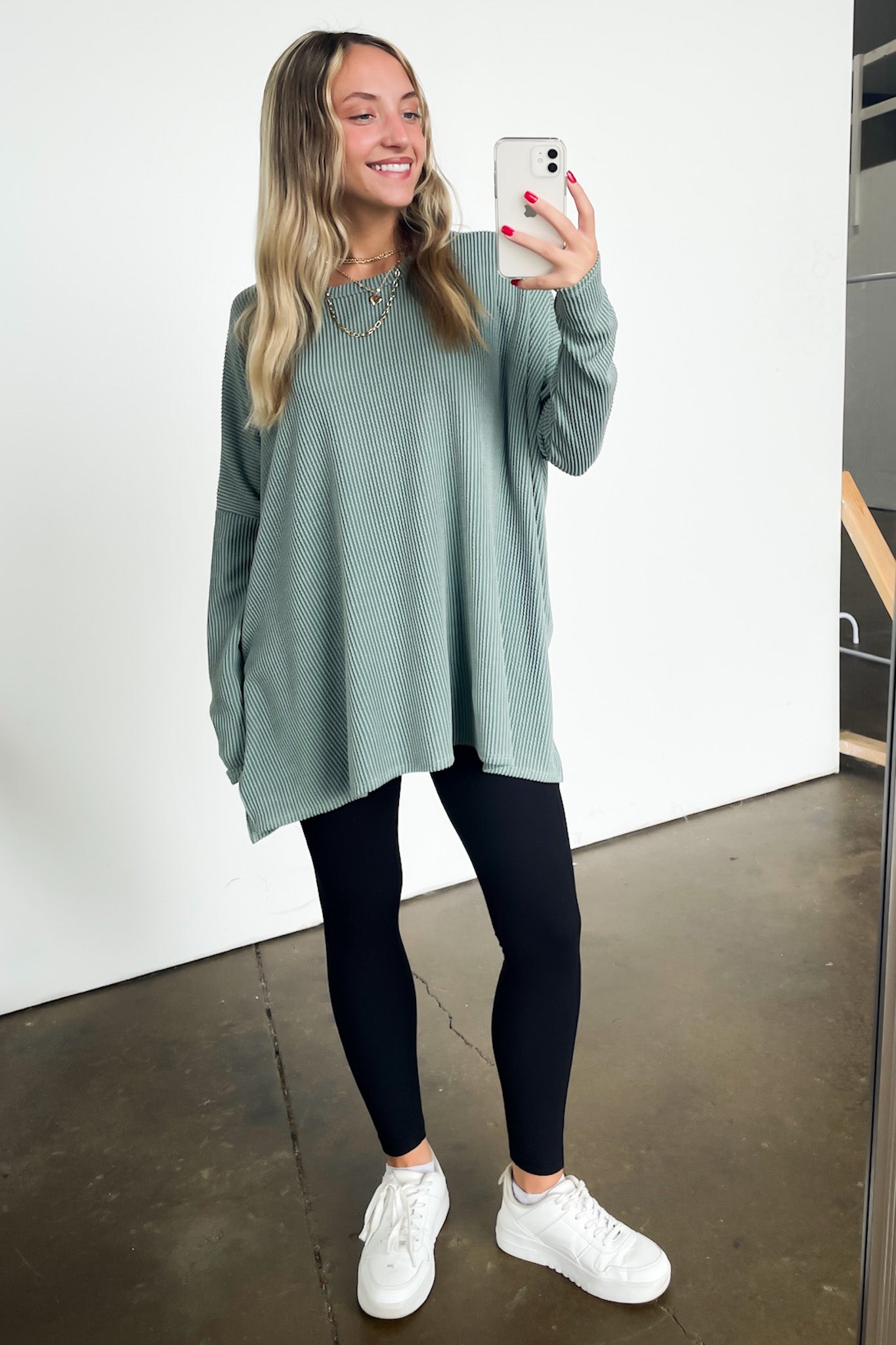  Cozy Bliss Long Sleeve Ribbed Knit Oversized Top - Madison and Mallory