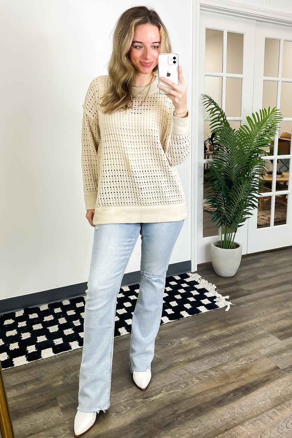 Serena Open Knit Sweater - FINAL SALE - Madison and Mallory