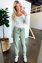 Zayna High Rise Cargo Joggers - FINAL SALE - Madison and Mallory