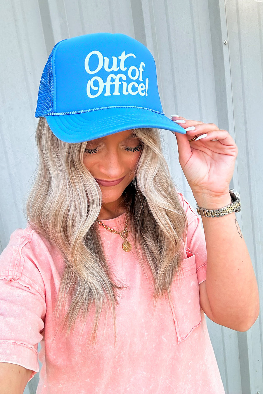  Out of Office Graphic Trucker Hat - Madison and Mallory