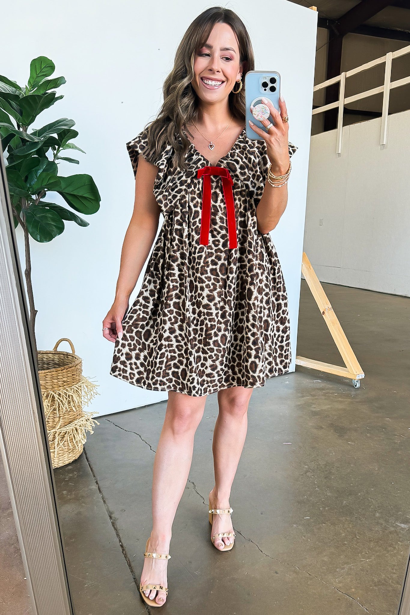 Reema Ruffle Animal Print Dress - Madison and Mallory